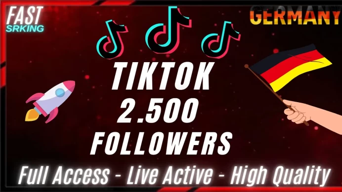 2.500 TikTok Followers Account / Live Phone / Germany / High-Quality