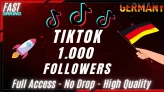 1.000 TikTok Followers Account / Germany / High-Quality