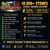 DOKKAN ANDROID 16000+DS 10+LR RANK230+ SEMI‑FRESH