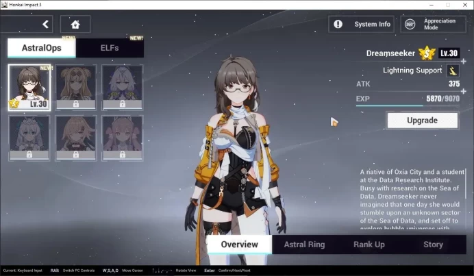 SEA|Lv 54|Kiana Herrscher of the Void 1/4,Selee Volerei SP 1/4,Pardofelis RC,Griseo SI,etc|1 AOp+1 ELF|1620 DM|Check SS|HI945