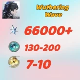 America///Astrite:66000+|Lustrous Tide:130-200|Radiant Tide:7-10|1-10 weapons|Microsoft Mailbox/Email|safe and stable|Wuthering Waves