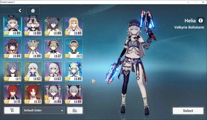 SEA END|Lv88|26 FullSet[Elysia HeHo,Raiden HeHo,Kiana HeFi,Coralie Dragon,Raiden Xentinel,Eden GD]ETC|18K DM|2 AOps+4 ELFs|HI940