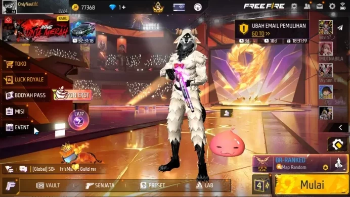 Indonesia|FAMAS Demon Lv7,AK47 Draco Lv6,M1887 Sterling Conqu,Parafal Cyclone|Megumi Bundle|391 Vault 198 Bundle|Google(FF1503)