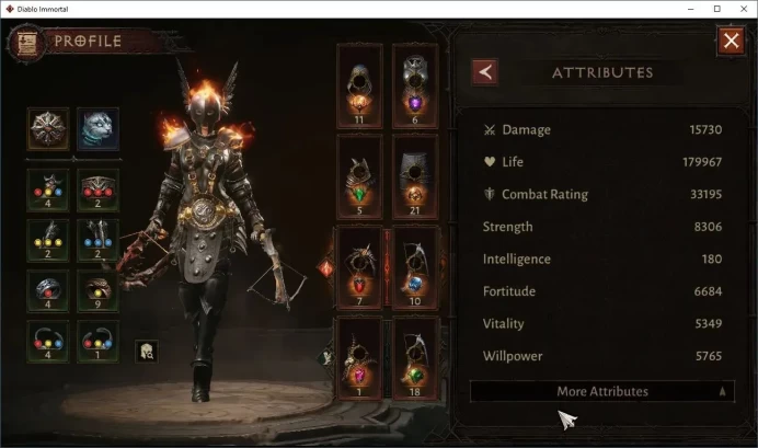 SEA - Verathiel | 60(448) Demon Hunter - Gladiator | CR 33195 | Reso 495 | HELL III | Duskprowler Lv30 (*1) | CS Free | DI080B
