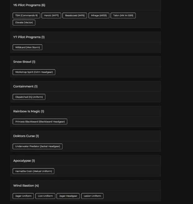 [UPLAY] 148 LVL - 12X BLACK ICES - 18X SEASONALS - 3X UNIVERSALS - 15X ATTACHMENT - 4X WIND BASTION - 7X PILOT - 74 OPERATORS - 50K RENOWN - FA