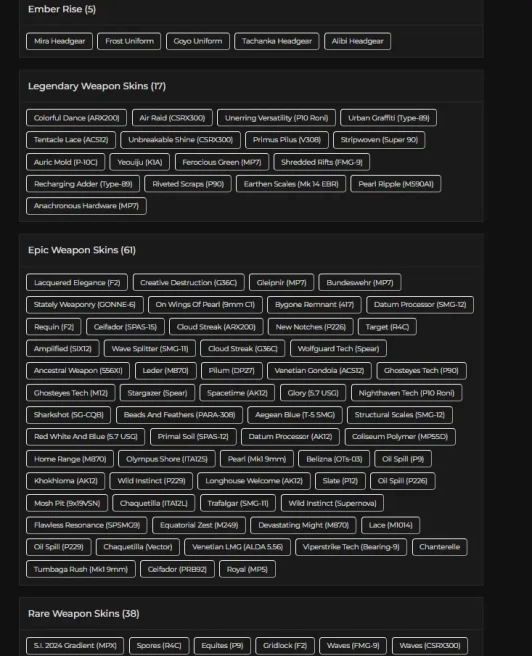 [UPLAY] 148 LVL - 12X BLACK ICES - 18X SEASONALS - 3X UNIVERSALS - 15X ATTACHMENT - 4X WIND BASTION - 7X PILOT - 74 OPERATORS - 50K RENOWN - FA