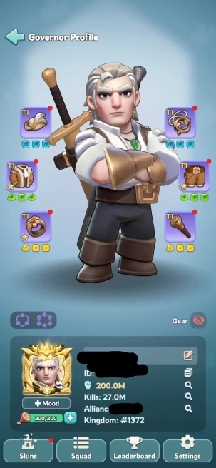 5 - TG 5 Max | 200M Power | 24 Hero | 258k Gems | 17 Skin | VIP 9 | 1,6k Mythic Shard | INSTANT DELIVERY!