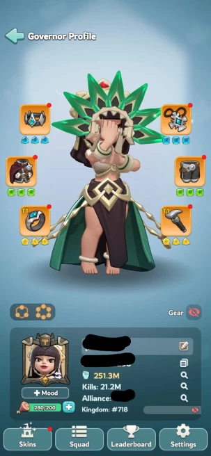 6 - TG 5 | 251M Power | 29 Hero | 174k Gems | 7 Skin | VIP 8 | INSTANT DELIVERY! 