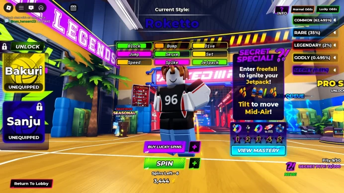 ROBLOX5183 // Roketto + Sanju + Curve Spike + RDR15 Level NO EMAIL!