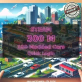 [STEAM PC - ENHANCED] 300 Million in Pure Cash + 100 Modded Cars + 20 Modded Outfits | Level 120 + Max Stats + Unlock #LOT-142585