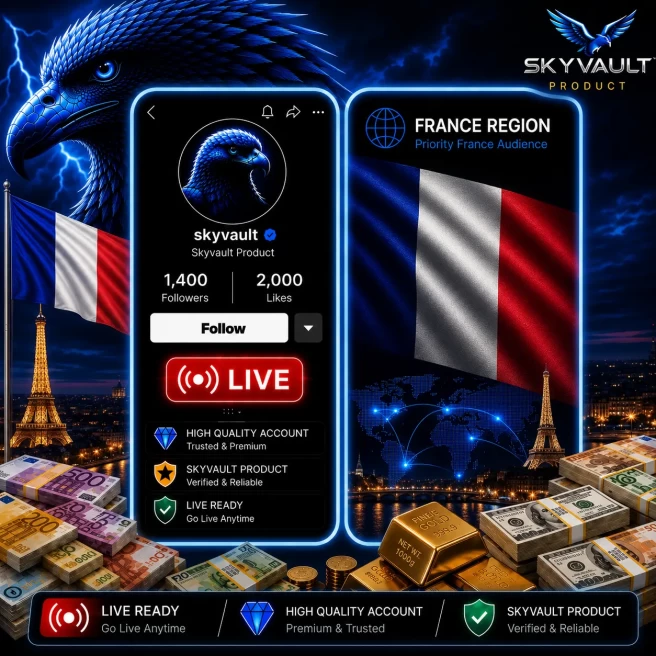 FRANCE | 1.000+Real followers+ 2.000 Likes+Creator rewards program | Live Mobile+Live Gaming+Live Rewards |Beta Monetized Country |