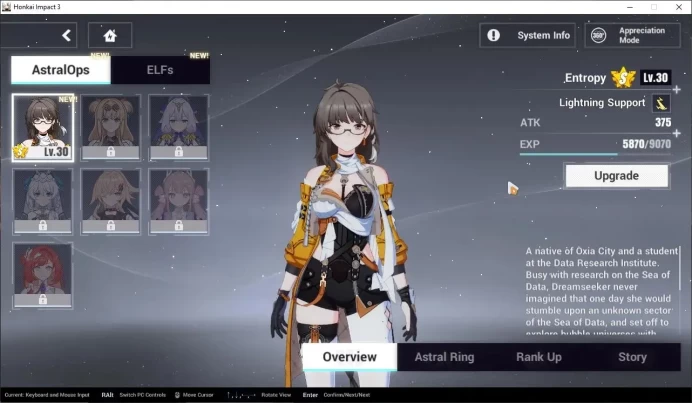 SEA|Lv 55|2 Fullset [Thelema Shadowbringer 4/4,Coralie VB 4/4],Kiana HeVo 1/4,Selee SP 1/4,etc|1 AOp+1 ELF|Take Mail|HI949