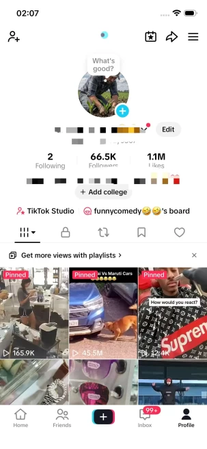 Instanly Delivery/ Monetized 66K Real Followers+1.1M Real Likes Account/ Creator Rewards Program Activated/ Full Access