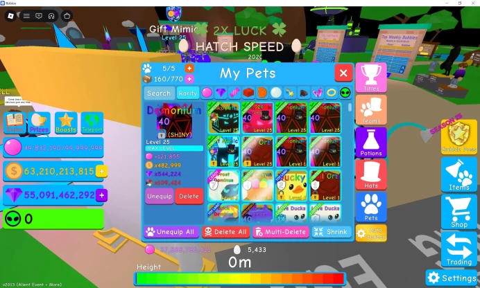 ROBLOX5306 // Bubble Gum Simulator, Donate: 23,830 R$, Rap: ~500 R$, boy skins 2019 registration
