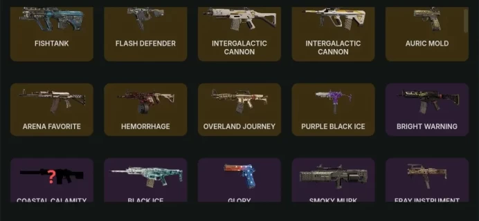 [Code A988] Level 100 + 100 Skins Black Ices: 3|Dust Lines: 2|Pro Leagues (Old): 2|Universals: 2