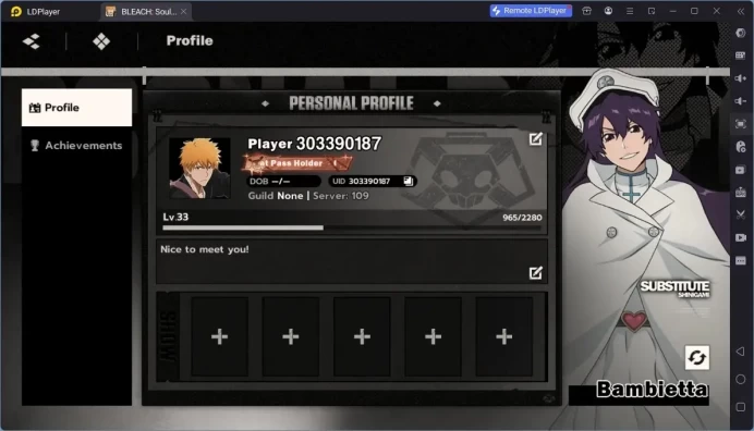 Nuverse SEA |Lv.33|2 SSR (KisukeB1,Yoruichi)+Sign+Stamp|Log Google|Check SS BSR140B
