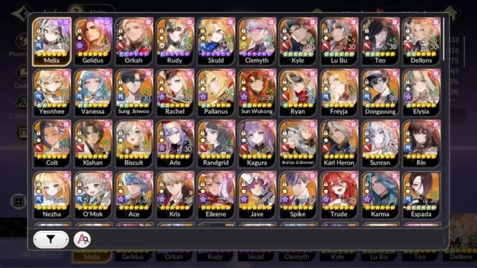 Global |2 EX7 (Melia,Gelindus)|10 TC6(Orkah,Rudy,Skuld,Clemyth,Kyle,Lu Bu)|3,5K Ruby|Netmarble|7KR079B
