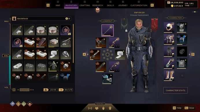 ENDGAME Boss Killer【181 Lvl】(T6) 5 Grade Weapon/ Armor 4 Grade】61/118 Plastanium Schematics 】House Harkonnen- 20 lvl