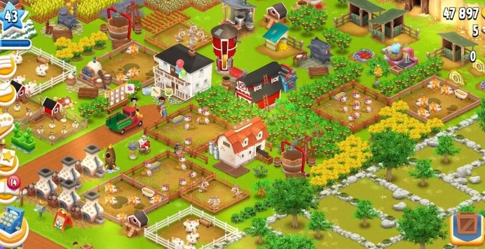 H127◈Design Farm Lvl 43◈Barn Storage 2150◈Silo Storage 1050◈47K Coins◈Beginner Best Farm