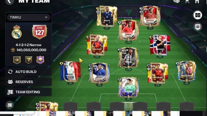 Value 140B/127 OVR|11 EVO 10 Max(Mbappe,Thuram,Barnes,Courtouis,Olmo,Cubarsi,Yamal,Etc),UTOTS{Marcos}+Playstyles|LogEA|(FCM862)