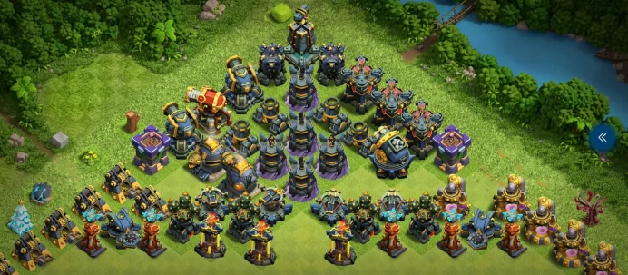 TH17 99% MAX DEFENSE | 3434 WAR STARS | FREE NAME | MAX EQUIPMENT EPIC | 26 MAGIC ITEMS | HERO SKIN | GEMS