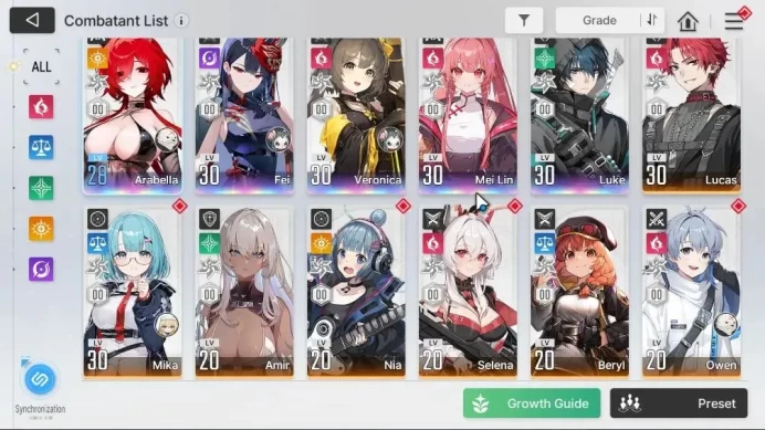 GLOBAL Lv 24|5 SSR [Arabella,Fei,Veronica,Mei Lin,Luke]+[Lucas,Mika,Amir,Nia,Selena,Beryl,Owen,etc]|Log Stove|Take Mail|CZN2169