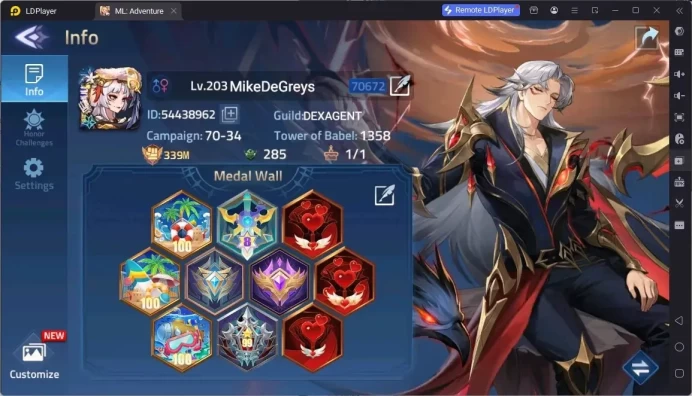 Global | LV 203 |339M Power|Camp70-34|VIP 10|3 Nexus|36 Awakening|Hero 271|8 UR|8 Epic|1,357 Diamonds|Detail Check SS MLA128B