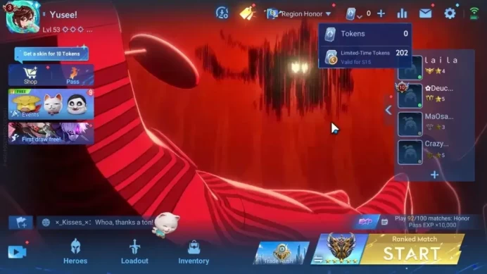 Hero 38 Skin 28| Legend [Yao] | Collab [Daji] Limit [Daji] | Limbo [Donghuang] | Take Mail | Infinite | HOK2093