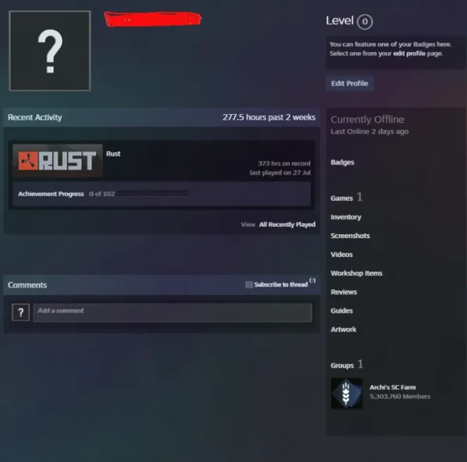 [ STEAM ] 300-500 Afk HOURS RUST + Original Email + Full Access + Instant Delivery 24/7 #LOT-142659