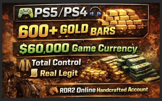 PSN 600 Gold Bars 50,000$ Cash (Male) Modded RDR2 Online Complete Access INSTANT Delivery Trusted Seller