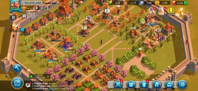 ROK2423: 93M Power - Vip 17 - 17 Commanders - 52 Passport - 2M7 Credit - 5 Farm - 2 Skins House - 9k Gems