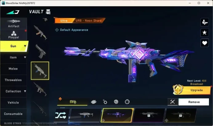 ASIA | 1 Ultra Melee: Lightblade - Dark Force|1 Ultra Gun: URB - Neon Shard|1 Ultra Striker|4 Legendary Guns|Check SS BS3066B