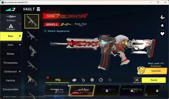 ASIA | Ultra Melee: Butterflyknife-Synthwave | 1 AOT Gun|1 Epic Name Changing Card|Check SS BS3068B