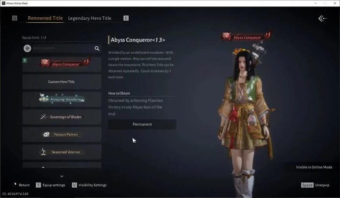 GLOBAL|Lv 98|Diff Legend|28K GS|Humble Hero,Peaceful Life,Maple Sorrow,Wandering Sorrow,|Female MC|Log Netease|Check SS|WWM1429