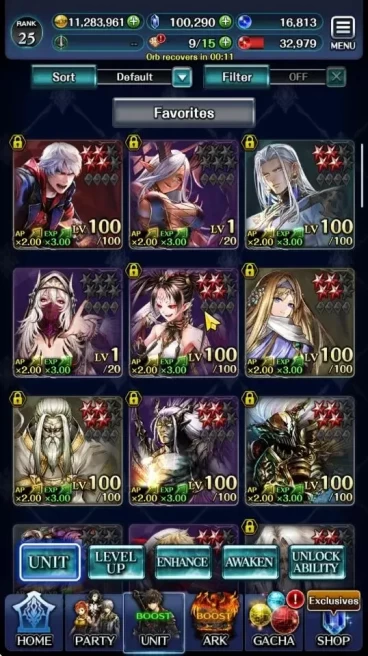GLOBAL|Rank 25|100K Crystal|Collab (Nero Young Knight) + (Eber,Telestio,AOG Mayly,SM Theria,MoB Sera,Etc)|28 SSR Ark|(LC1507)