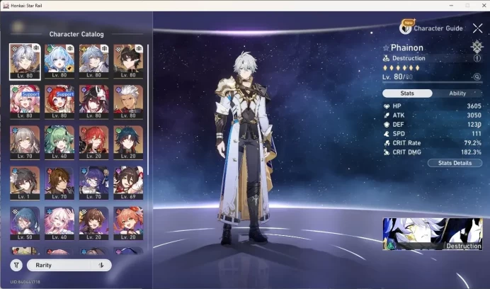 ASIA|TL 64|9 Limited(2 PremTeam Phainon&Archer)|[PhainonE1,Sunday,ArcherE1]+Sign,Sparkle,Huohuo|Amphoreus|Check SS HSR760B