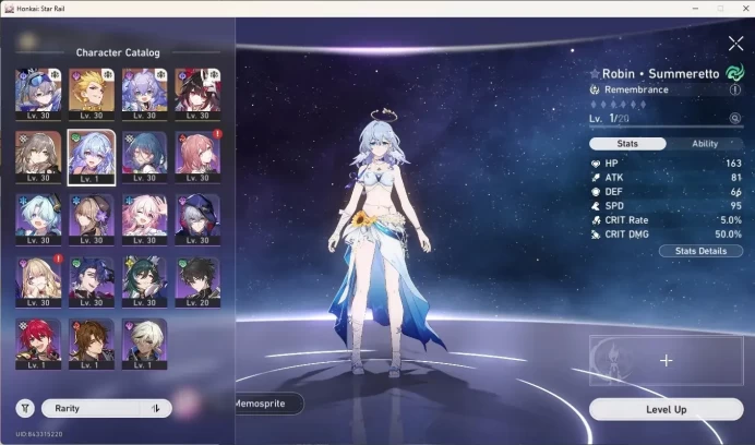 ASIA|TL 20|Starter|4 Limited [Robin*Summeretto,SilverWolf,Gilgamesh,Sparkle]|1 GC|Jarilo-VI|Check SS HSR761B