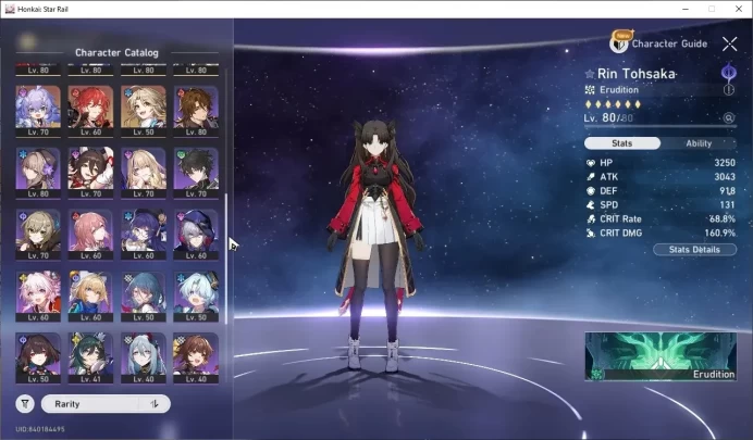 Asia|TL 70|2 GC|3 PremTeam|17 Limited (SW999 E1,Sparxie,Phainon,Cerydra E1,Sunday)+Sign Archer E1,Tribbie E1 Etc|Male MC|HSR8573