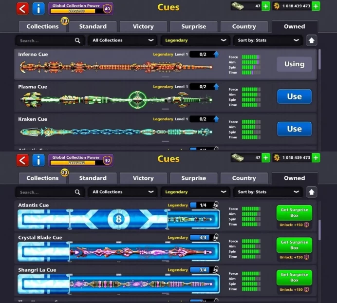 Level 55 - Coin 1018M (+1B) - Cash 47 - Rank Veteran - Trophy 2285 - Legendary Cubes 3 - Lucky Shot 5x - Code1153
