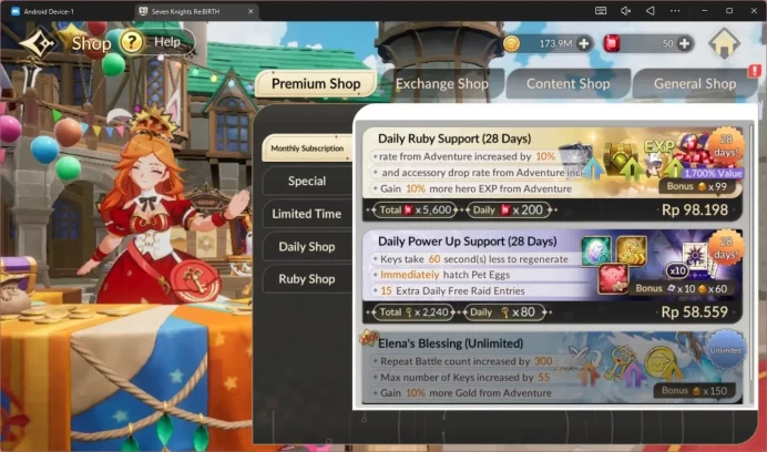 Global | 4 EX7(Fai TC2,Melia TC1,Juri,Roise)|28 TC6(Clemyth,Dellons,Orkah,Rudy, Etc)|50 Ruby|Blesperm|TakeMail Check SS 7KR063B