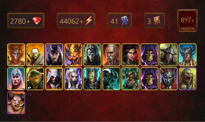 [STARTER]Taras+Folan Silverhart+Wukong+Artak+Alice+Sicia+Vallaryn the Equalizer+Adelyn+Skeletor+Rathalos+Scyl+Loki+42Epics