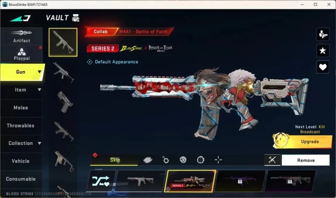 ASIA | 1 Ultra Melee: Greataxe - Snowstorm | 1 AOT Gun: M4A1 - Battle of Faith | 1 Ultra Striker: RAN - Deer|Check SS BS3078B