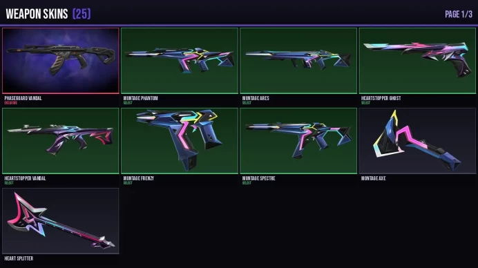 BR/Bronze 3 25 Skins + 10 Agents + 155 RP Phaseguard Vandal / Montage Axe / Heart Splitter Full Access