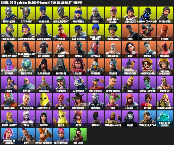 [PSN] | 75 Skins | Floss | Take The L | Black Knight | Sparkle Specialist | Royale Knight | The Reaper | Elite Agent | B
