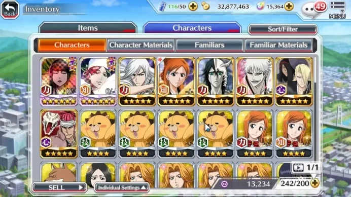 GLOBAL|15K Orbs|TYBW25 Senjumaru,Christmas24 Retsu,Brave Jushiro,Orihime HealerVersion,Etc|CE ON|Klab ID|BBS2919
