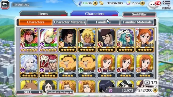 GLOBAL|15K Orbs|TYBW25 Senjumaru,Christmas24 Gremmy,JapaneseParasol Shunsui,UnleshedVer Halibel,Etc|CE ON|Klab ID|BBS2918