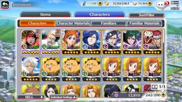 GLOBAL|15K Orbs|Thousand Year Blood War 2025 Senjumaru,TYBW24 Robert,7th Uryu,Orihime Healer,Etc|CE ON|Klab ID|BBS2917