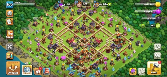 TH 16 Full Max, 13 Equipment Epic, { Wall Full Max }, Defense Max, Hero Max, 13 Hero Skin, Lifetime Warranty