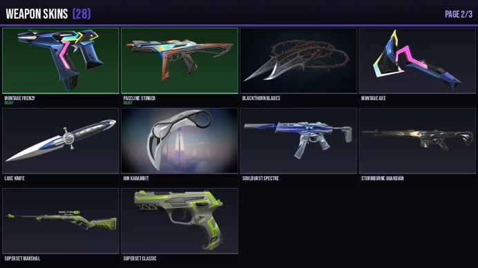EU/Iron 2 28 Skins + 8 Agents Radiant Crisis 001 Phantom / Blackthorn Blades / Montage Axe Full Access