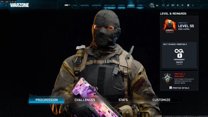 WARZONE (BO7) | PRESTIGE 3 + Rank Ready | 10 GUNS MAX | HAWKER ,CBRS,VST,GRIMLIN,CARBON,REV46,RYDEN,MXR,STURMWOLF,MK35 | INSTANT